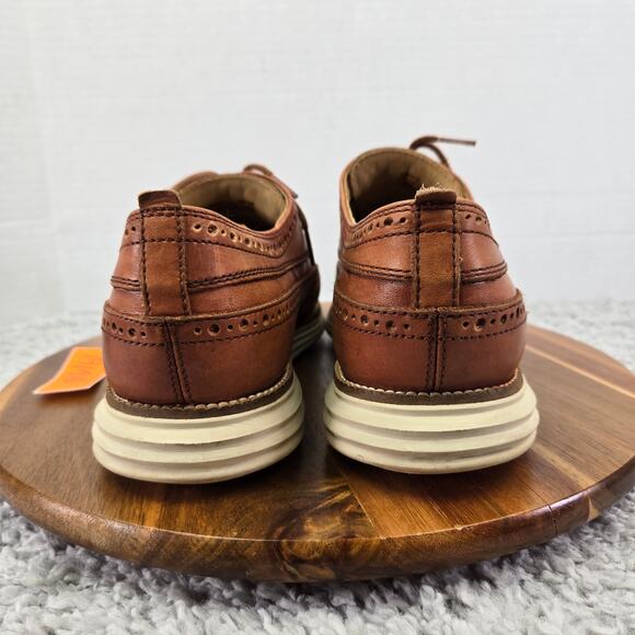 Cole Haan Original Grand Brown Woodbury Long Wingtip Daily Casual Oxford Mens 10 - Picture 2 of 12